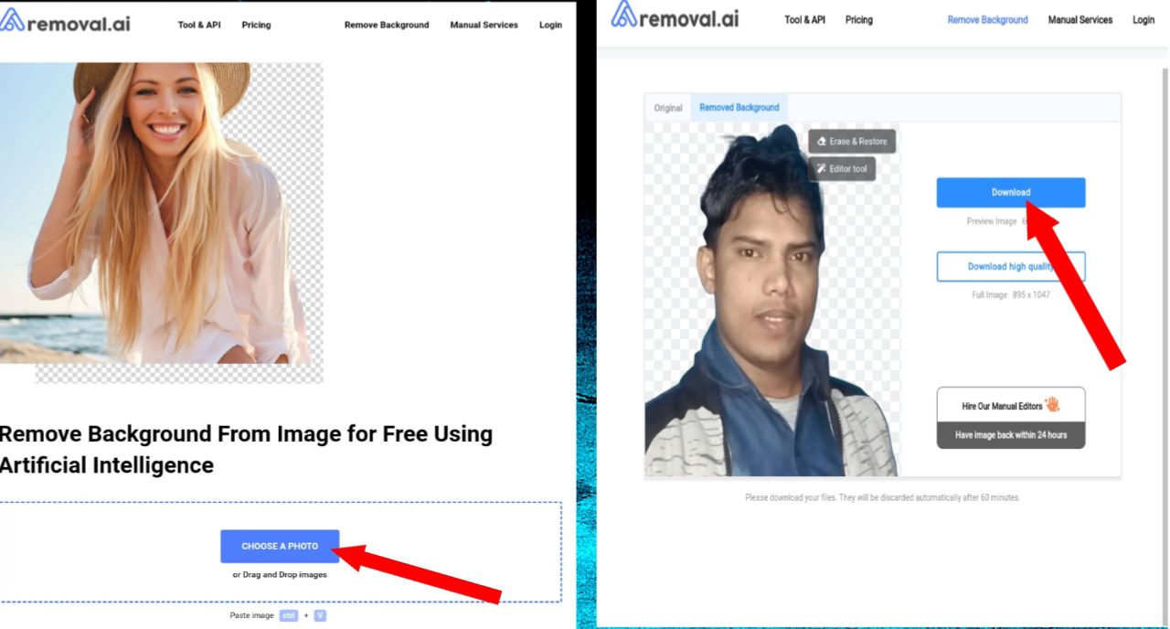 How to remove photo background