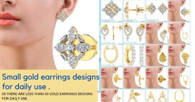 Small gold earrings designs for daily use.