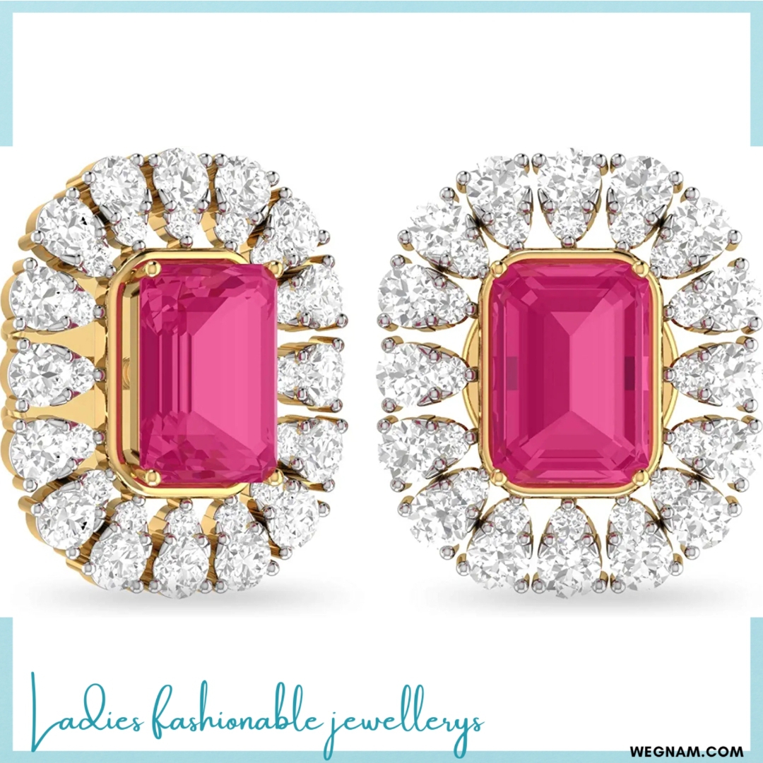 Pc Jewellers: 18k gold and Solitaire Stud Earrings _OPS00182ERDG-FX.