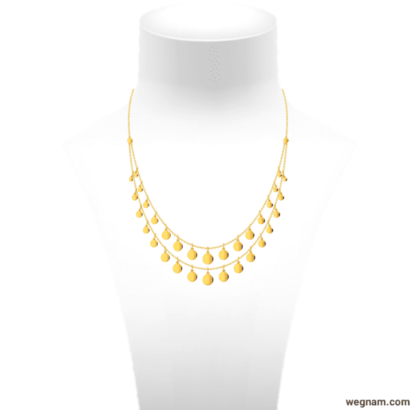 18 KT Yellow Gold Turkish Necklace designs for Women.