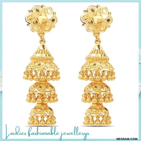 WHP Jewellers 22KT (916) Yellow wedding Gold Earrings for Women