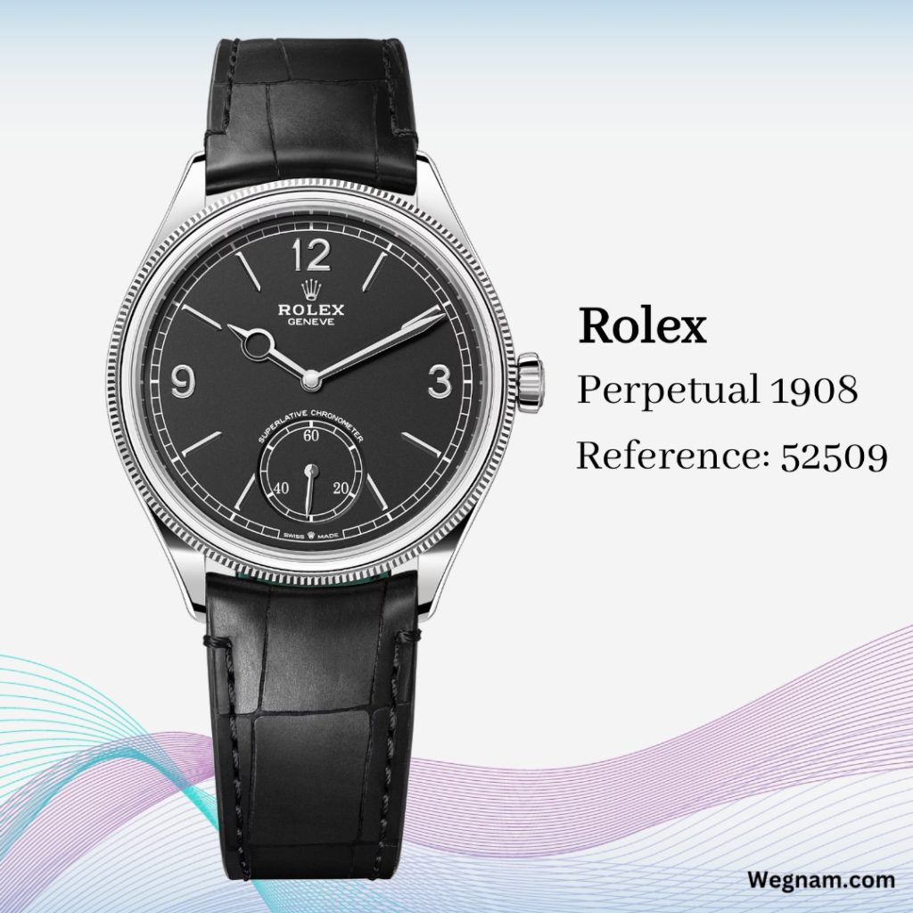 Rolex Perpetual 1908 Watch: 18 carat white gold-m52509-0002